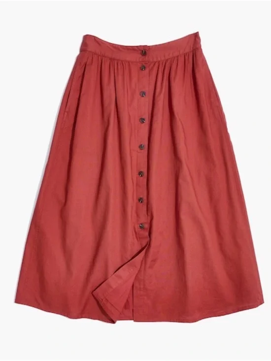 Madewell palisade front button midi skirt - Picture 9 of 9